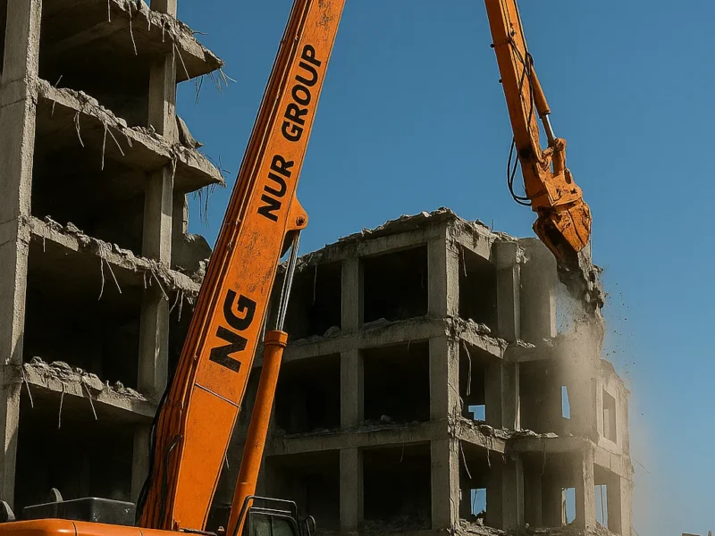 Braț excavator long reach, demolare înaltă și braț pentru rocă
